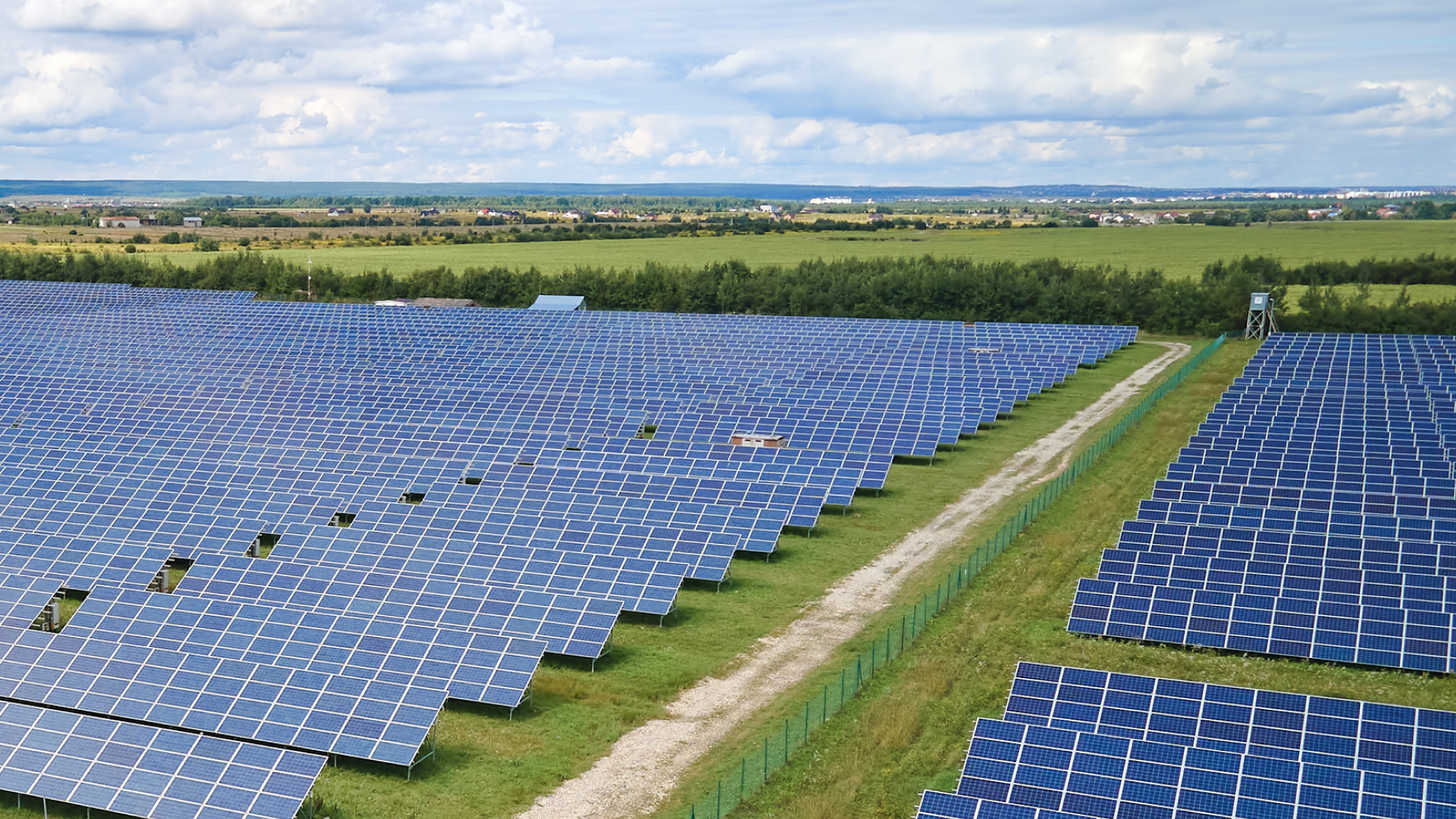 Solar Farm Infrastructure Field View